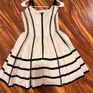 Betsey Johnson Cream and Black Formal Dress
